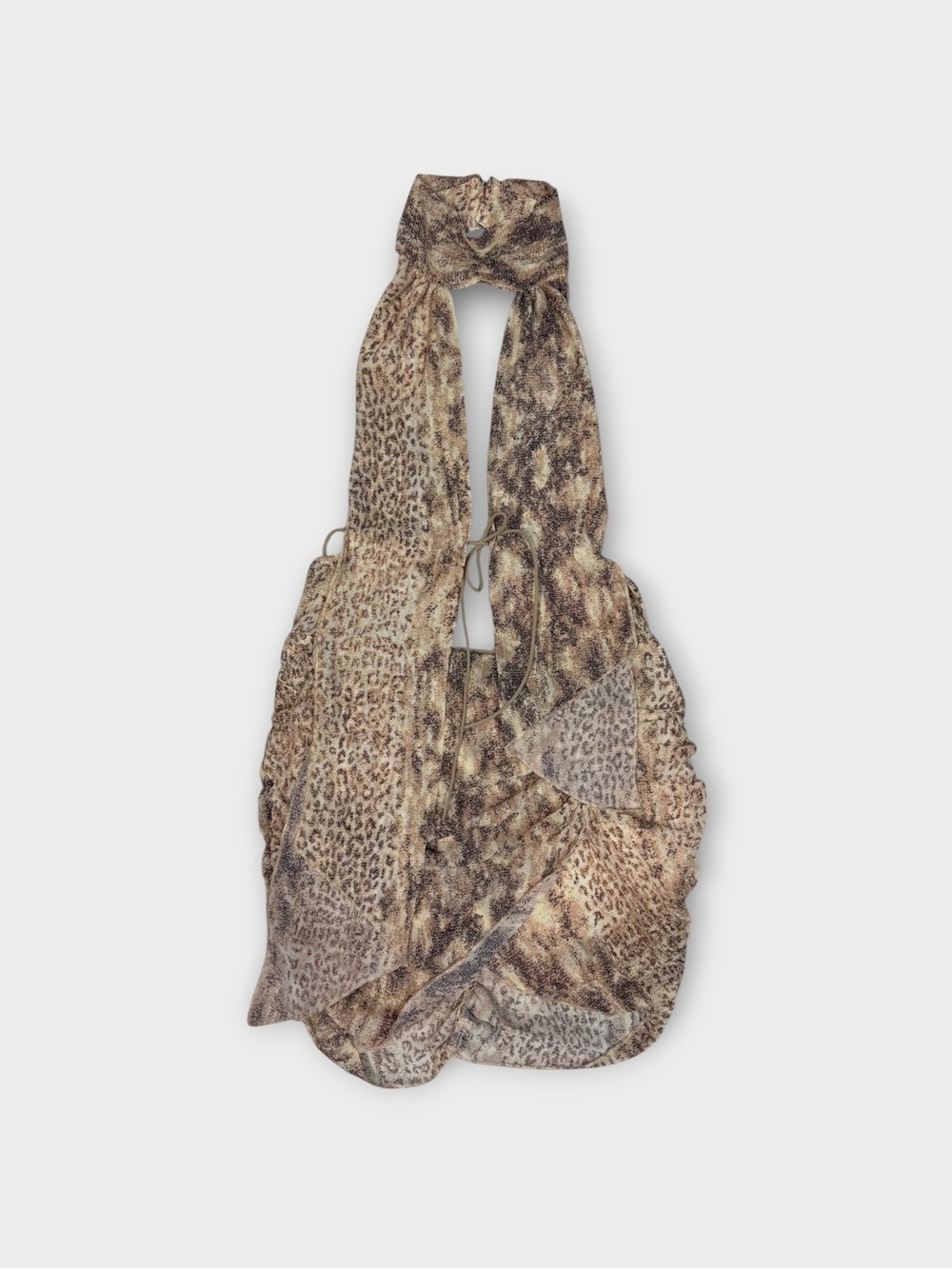 Leopard Print Halter Dress